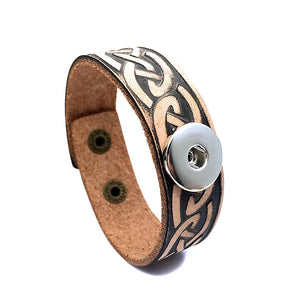 Bracelet- Leather with Engraved pattern
