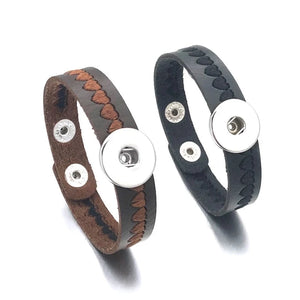 Bracelet- Leather with Hearts