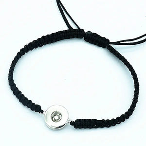 Bracelet- 12mm /6" Braided Bracelet / Black