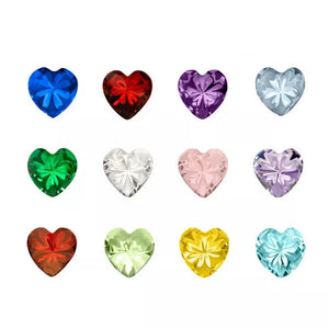 Charms- Birthstone Heart, Stars, & Round Shape Gems