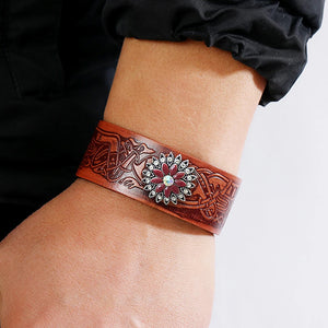 Bracelet- Punk Rock Style Leather Strap