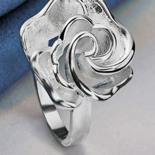 Load image into Gallery viewer, Rings- S925 Sterling Silver Sculpted Rose
