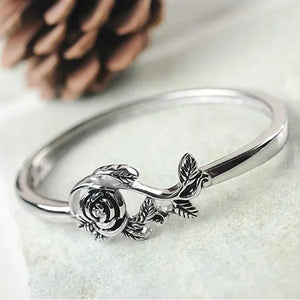 Rings- 925 Sterling Silver Unique Black Rose