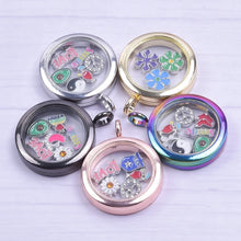 Load image into Gallery viewer, Locket- Floating Locket with Chain (all pendants include charms)
