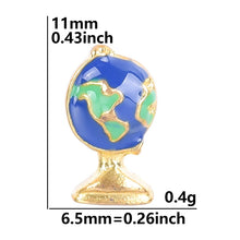 Load image into Gallery viewer, Charms- Globe / Gold
