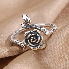 Load image into Gallery viewer, Rings- 925 Sterling Silver Flower Ring Finger
