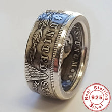 Load image into Gallery viewer, Rings- S925 Sterling Silver Coin Ring
