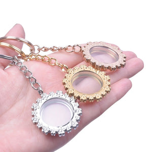 Keychain- Stainles Steel Daisy Locket / special order with 2 week delivery