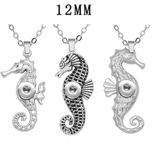 Load image into Gallery viewer, Necklace- Seahorse / 12mm snap
