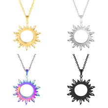 Load image into Gallery viewer, Sunburst Locket- Stainless Steel Locket with matching chain
