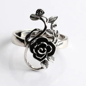 Rings- 925 Sterling Silver Gray Rose