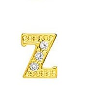 Charms- Alphabet A-Z Letters Gold w/ Gems