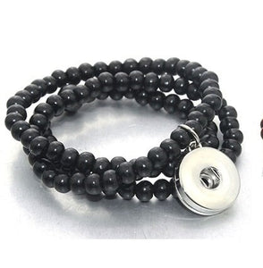 Bracelet- Triple Wrap Beads with Snap