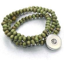 Load image into Gallery viewer, Bracelet- Triple Wrap Beads with Snap
