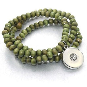 Bracelet- Triple Wrap Beads with Snap