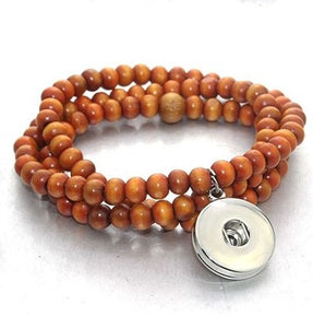 Bracelet- Triple Wrap Beads with Snap