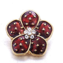 Load image into Gallery viewer, Snap- Flower w/ Center Rhinestones / 4 colors
