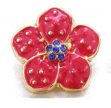Load image into Gallery viewer, Snap- Flower w/ Center Rhinestones / 4 colors
