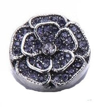 Load image into Gallery viewer, Snap- Flower with Rhinestones /5 colors
