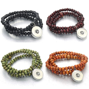 Bracelets- Triple Wrap Beads with Snap