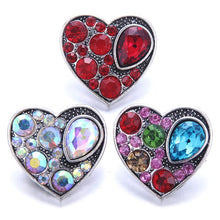Load image into Gallery viewer, Snap- Hearts bubble gems / 3 colors
