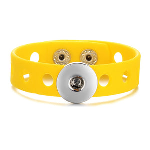 Bracelet- Bright Colored Silicone with Snap / 10colors