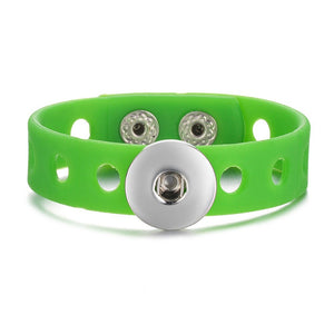 Bracelet- Bright Colored Silicone with Snap / 10colors