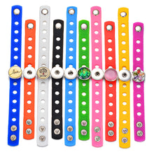 Load image into Gallery viewer, Bracelet- Bright Colored Silicone with Snap / 10colors
