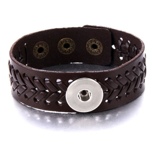 Bracelet- High Quality Leather Snap Bracelet