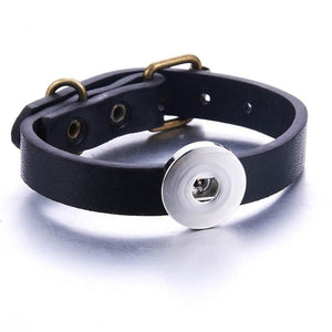 Bracelet- High Quality Leather with Snap Button