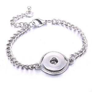 Bracelet- Chain Link Snap Button with Adjustable Length