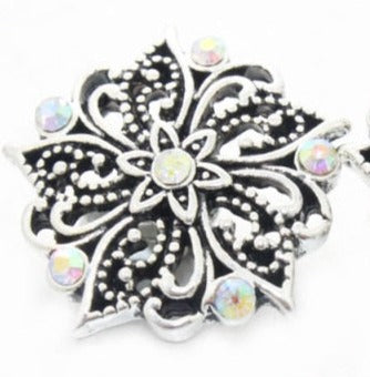 Snap- Flower w/ Rhinestones / 5 colors