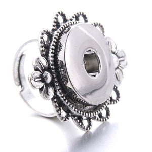 Ring- Stainless Steel 18mm Snap Button Ring