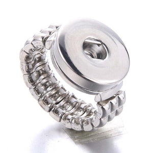 Ring- Stainless Steel 18mm Snap Button Ring