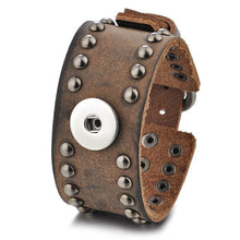 Load image into Gallery viewer, Bracelet- Leather Strap w/Snap
