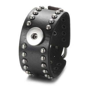 Bracelet- Leather Strap w/Snap
