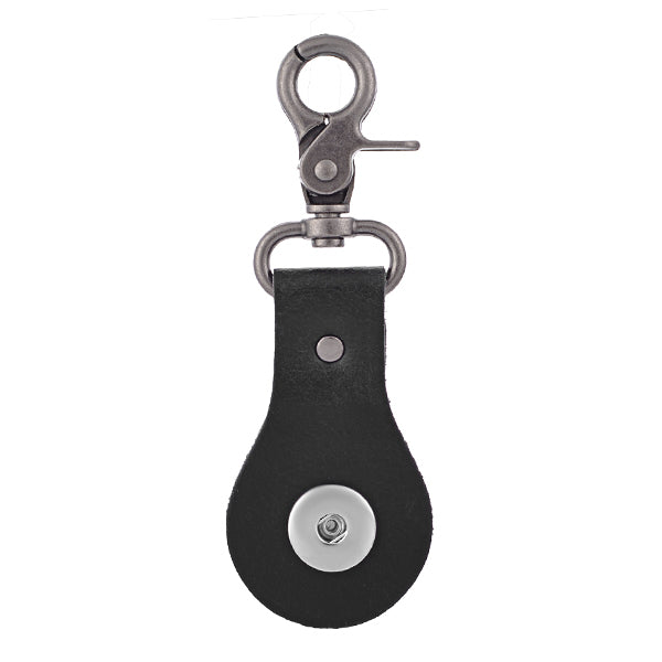 Keychain- Leather Key Chain with Snap Button