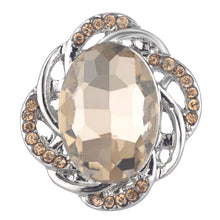 Load image into Gallery viewer, Snap- Chrystal &amp; Rhinestone Square w/ Oval Stone /2 colors
