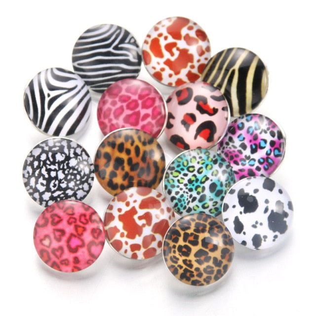 Snap- Animal Print Glass Snap Buttons